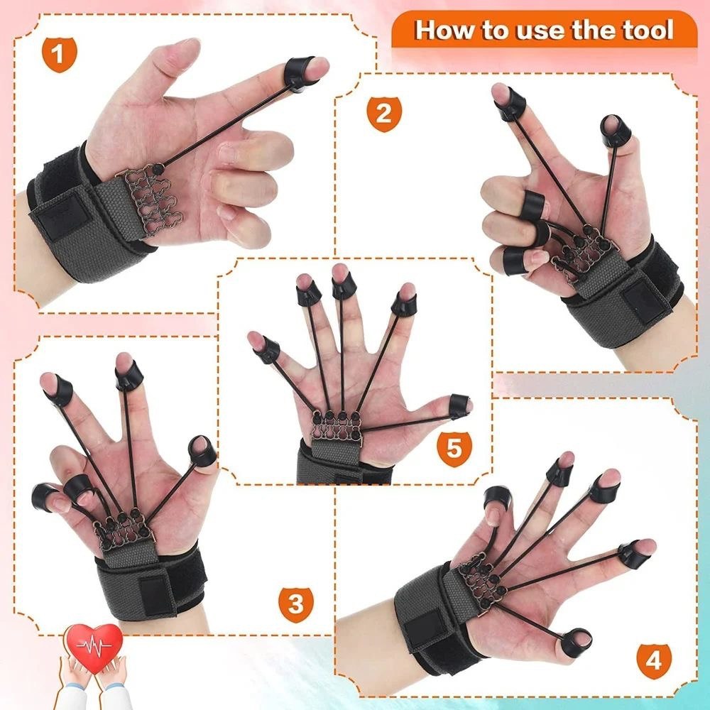 Rubber Finger Gripper Strength Trainer – Forearm Exerciser